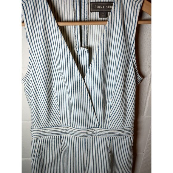 ☀️NWT Point Sur J. Crew Stripes Wide Leg Tailored Jumpsuit, size 4 - Picture 3 of 15